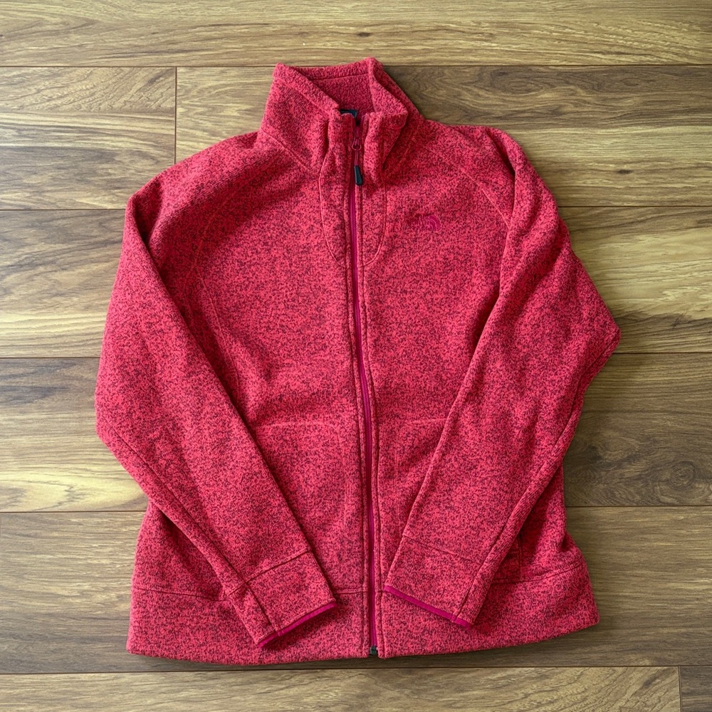 The North Face Women’s Red Full-Zip Fleece Jacket Size XL